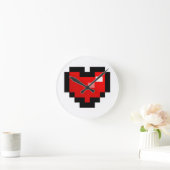 ピクセルハート ラウンド壁時計 (ホーム)