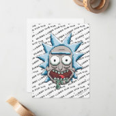 ピクセルバース·リック·ドルーリング·ヘッド ノートカード (正面/裏面インサイチュ)