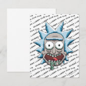 ピクセルバース·リック·ドルーリング·ヘッド ノートカード (正面/裏面)