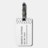 ピクセルバース·リック·ドルーリング·ヘッド ラゲッジタグ (裏面縦)