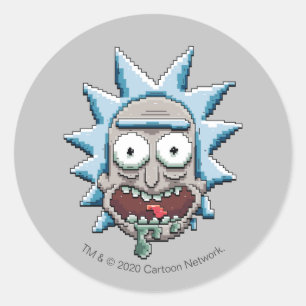 ピクセルバースRick Drooling Head ラウンドシール