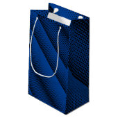 ピクセルパターン08.B.w青BG スモールペーパーバッグ (裏面アングル)