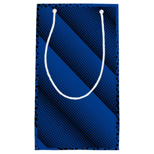 ピクセルパターン08.B.w青BG スモールペーパーバッグ (正面)