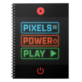 ピクセルパワープレイゲーマーズノート – レベルアップ! ノートブック