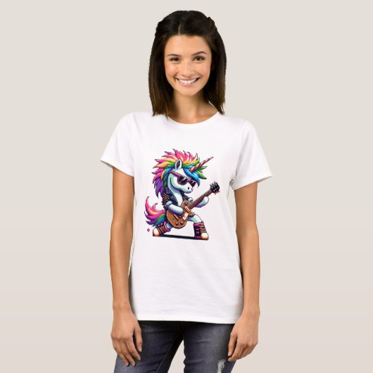 ピクセルパンクロックUnicorn Tシャツ (正面フル)