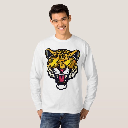 ピクセルヒョウ Tシャツ (正面フル)