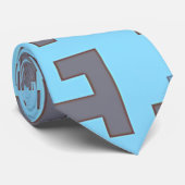 ピクセルブルー+グレータイ ネクタイ (ロール)