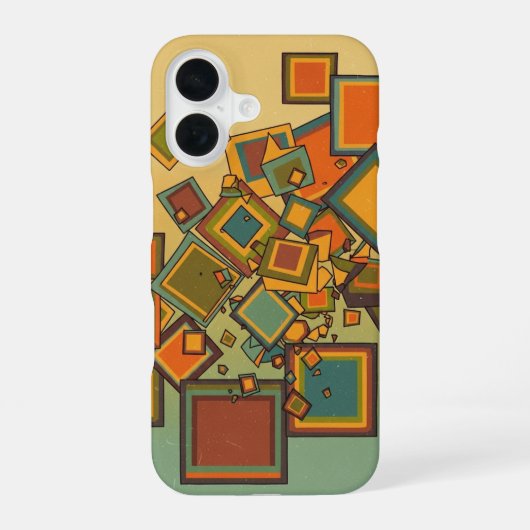 ピクセルブロックの衝突 iPhone 16ケース (裏面)