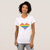 ピクセルプライドハートティー:ピクセル単位の愛 Tシャツ (正面フル)