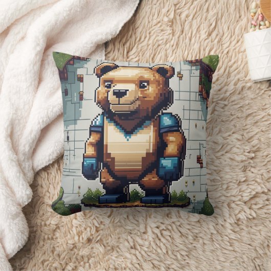 ピクセルベア クッション (ブランケット)