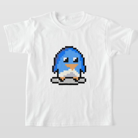 ピクセルペンギン Tシャツ (レイダウン)