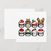 ピクセルホリデーすし – フェスティバル8-Bit Art 招待状 (正面/裏面)