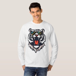 ピクセルホワイトタイガー Tシャツ