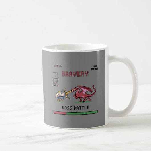 ピクセルボスの戦いのマグ コーヒーマグカップ (右)