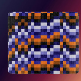 ピクセルポップ・アートのアート化粧ガラス切断板 カッティングボード