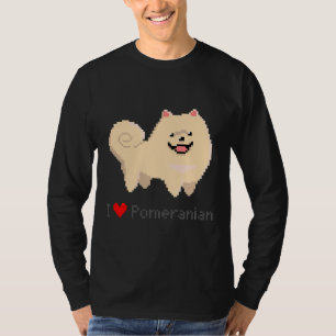 ピクセルポメラニア犬 Tシャツ