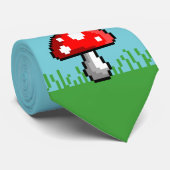 ピクセルマッシュルーム牧草地タイ ネクタイ (ロール)