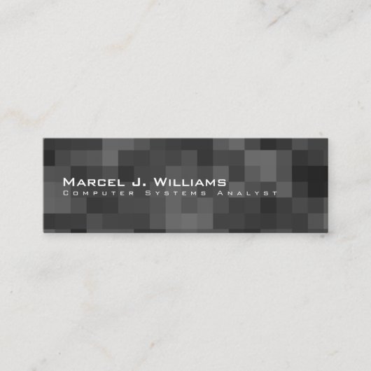 ピクセルミニマルモダンプロフェッショナルblk. スキニー名刺 (正面)