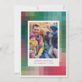 ピクセルモダングラデーショカラフルンクリスマスフォト シーズンカード (正面)