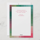 ピクセルモダングラデーショカラフルンクリスマスフォト シーズンカード (裏面)