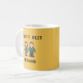 ピクセル世界で最も最高のな夫のマグ コーヒーマグカップ (正面左)
