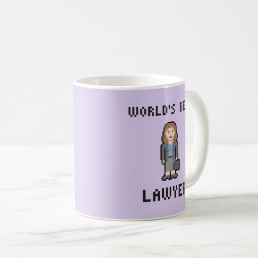 ピクセル世界で最も最高のな女性弁護士のマグ コーヒーマグカップ (正面右)