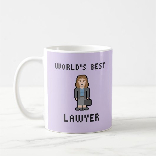 ピクセル世界で最も最高のな女性弁護士のマグ コーヒーマグカップ (左)