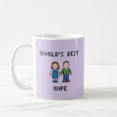 ピクセル世界で最も最高のな妻のマグ コーヒーマグカップ (左)