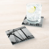 ピクセル乗りガラスのコースター ガラスコースター (アングル)