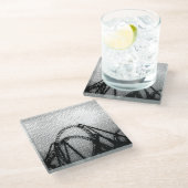 ピクセル乗りガラスコースター ガラスコースター (アングル)