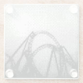 ピクセル乗りガラスコースター ガラスコースター (裏面)