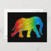 ピクセル付き象 ポストカード (正面/裏面)