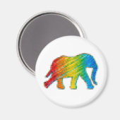 ピクセル付き象 マグネット (正面/裏面)