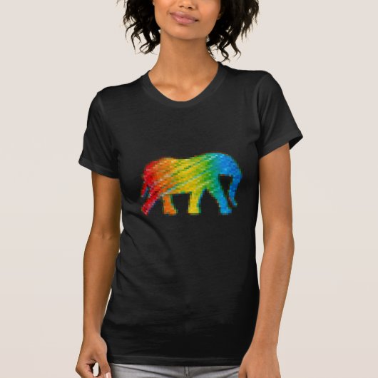 ピクセル付き象 Tシャツ (正面)