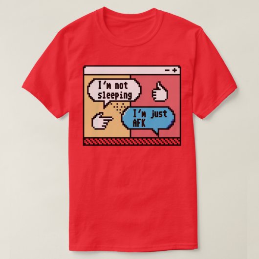 ピクセル会話 AFK 告白 Tシャツ (デザイン正面)