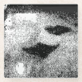 ピクセル化されたエイ ガラスコースター