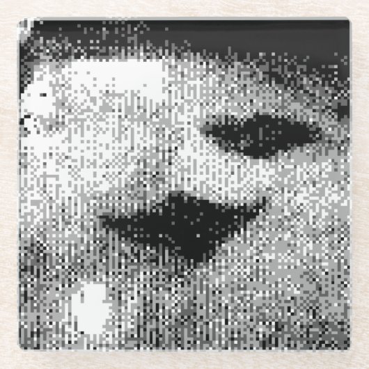 ピクセル化されたエイ ガラスコースター (正面)