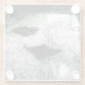 ピクセル化されたエイ ガラスコースター (裏面)