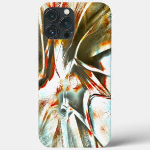 ピクセル化されたキンクとスクラッチのあるOcherテクスチャ iPhone 13 Pro Maxケース