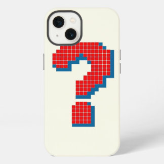 ピクセル化されたクエスチョンマーク – レトロゲームアート iPhone 13ケース