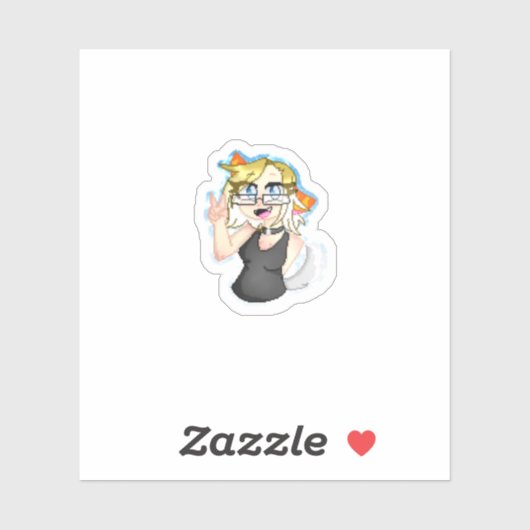 ピクセル化されたグローリーハートシール シール (シート)