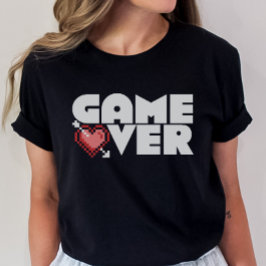 ピクセル化されたゲーマー越しのゲーム Tシャツ