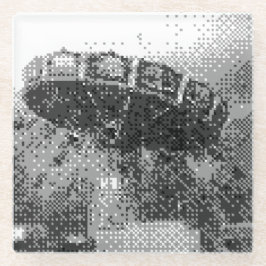 ピクセル化されたスイングライドグラスコースター ガラスコースター