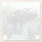 ピクセル化されたスイングライドグラスコースター ガラスコースター (裏面)