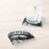 ピクセル化されたスピントリーグラスコースター ガラスコースター (アングル)