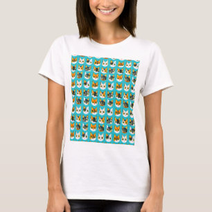 ピクセル化されたタブビーキャットティー Tシャツ