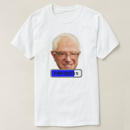ピクセル化されたバーニー・サンダース – 進行状況 Tシャツ (デザイン正面)