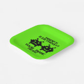 ピクセル化されたビデオゲームアイコン紙誕生日プレート ペーパープレート (傾斜あり)