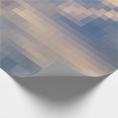 ピクセル化されたピンクと青の雲のラッピング紙 ラッピングペーパー (角)