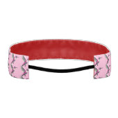 ピクセル化されたピンクハミングバード アスレチックヘッドバンド (裏面)